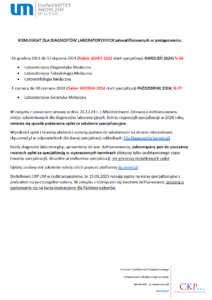 DIAGNOŚCI LABORATORYJNI – zasady płatności 2025 dla N-26 i N-27